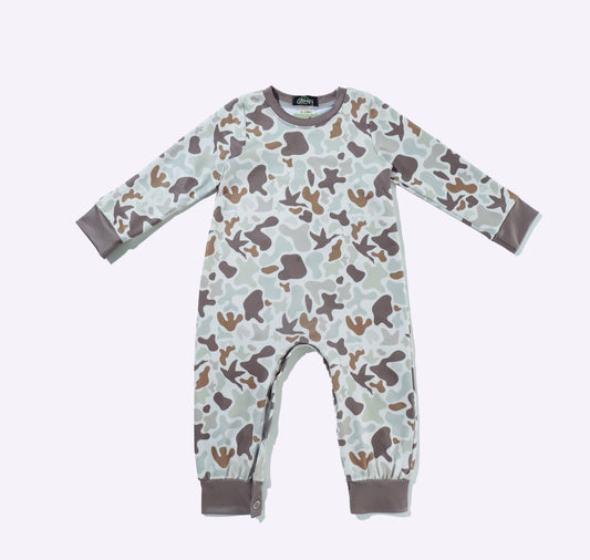 Clothing for Baby Boy - LS Muted Camo Boy Romper