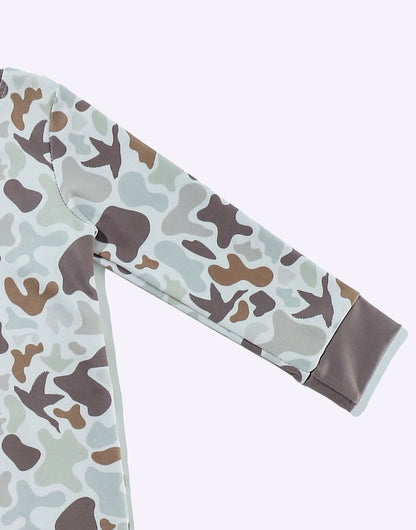 Clothing for Baby Boy - LS Muted Camo Boy Romper