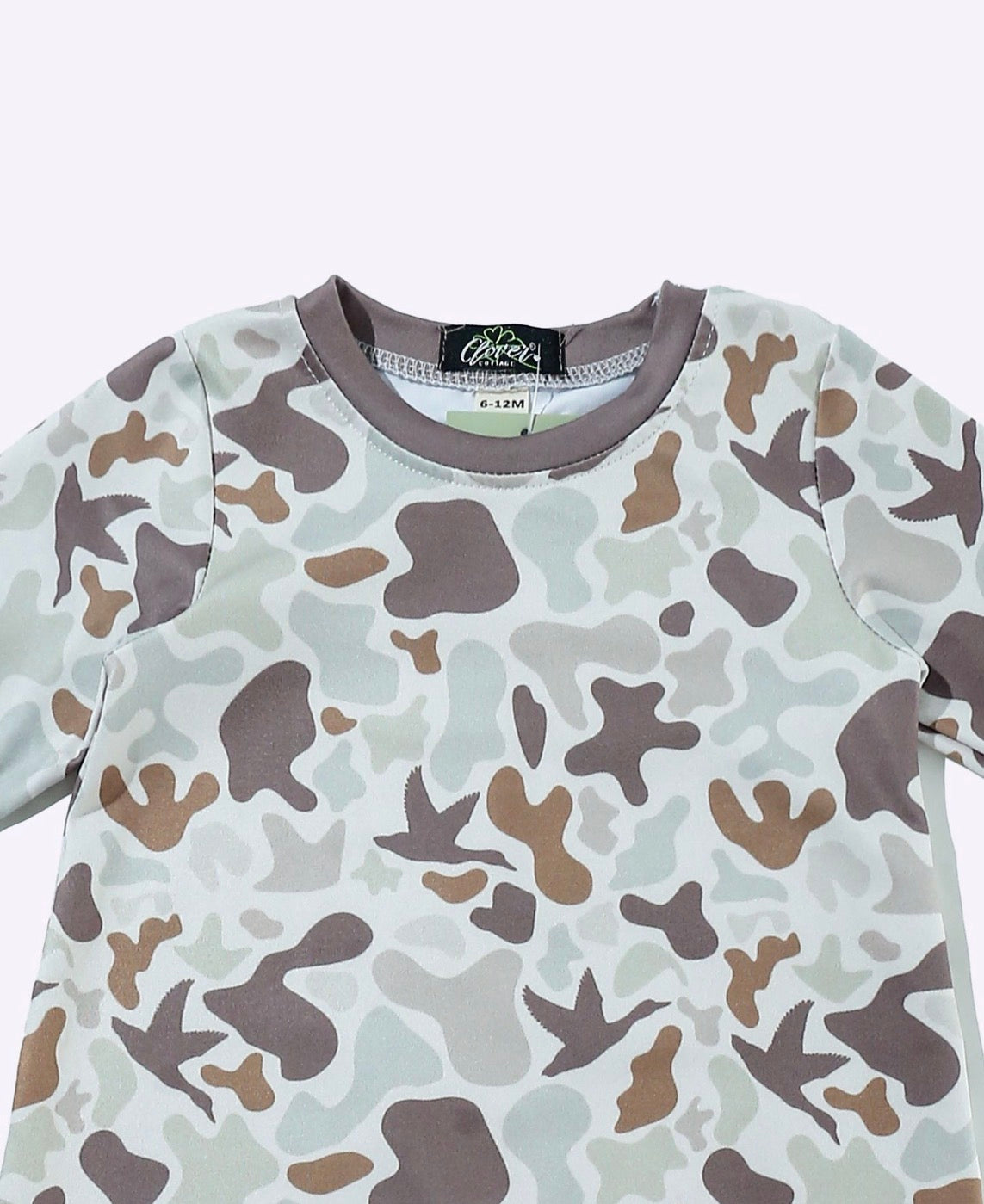 Clothing for Baby Boy - LS Muted Camo Boy Romper