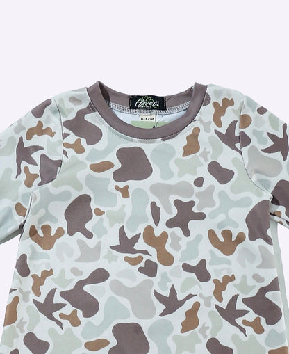 Clothing for Baby Boy - LS Muted Camo Boy Romper