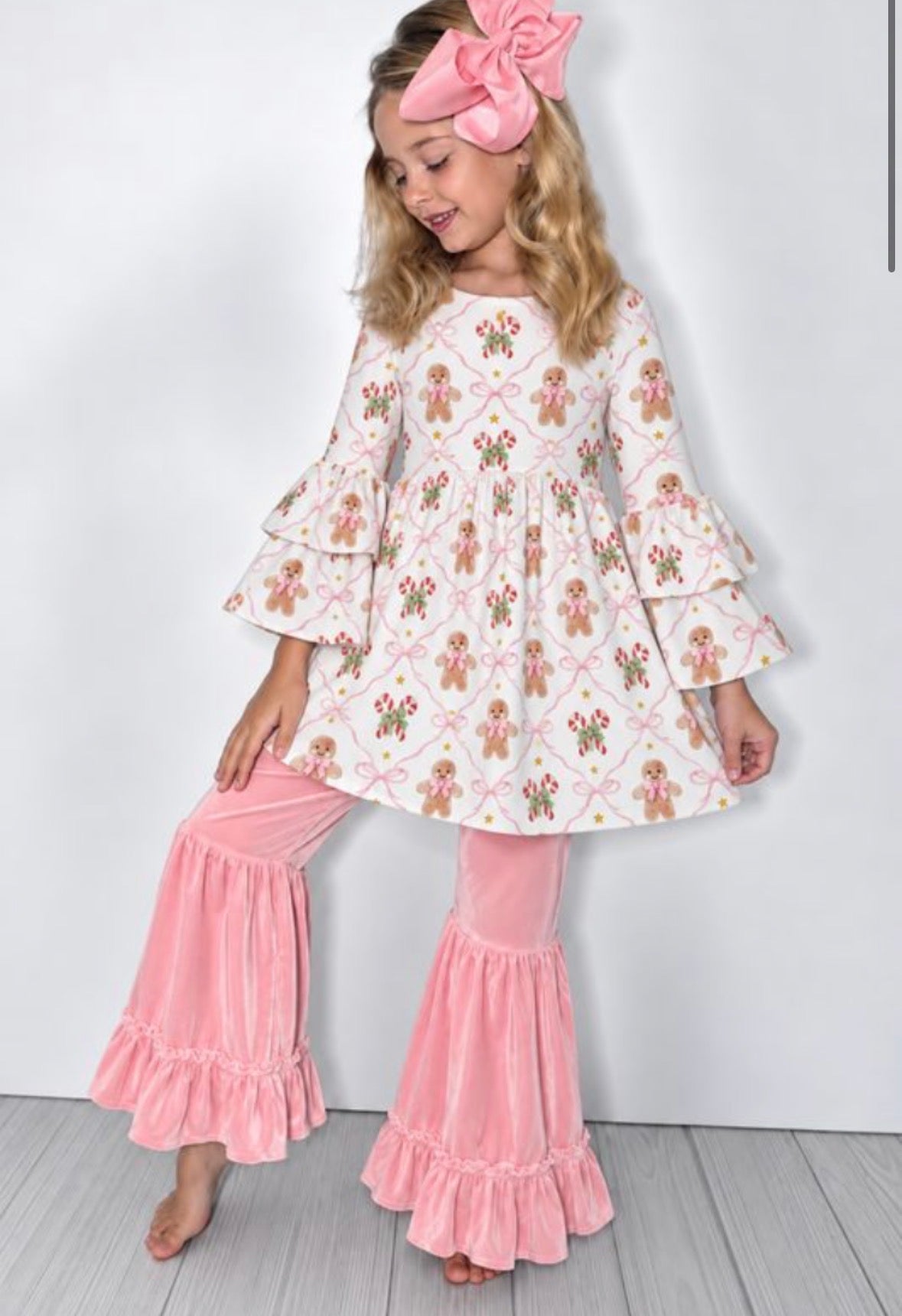 Clothing for Toddler Girl - Pink Gingerbread Girls Set